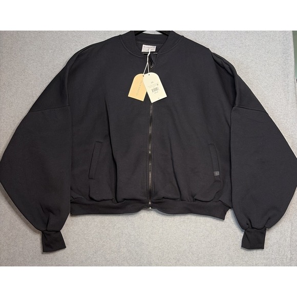 Blogilates Jackets & Blazers - Blogilates Marshmallow Bomber Jacket in Black - 3X